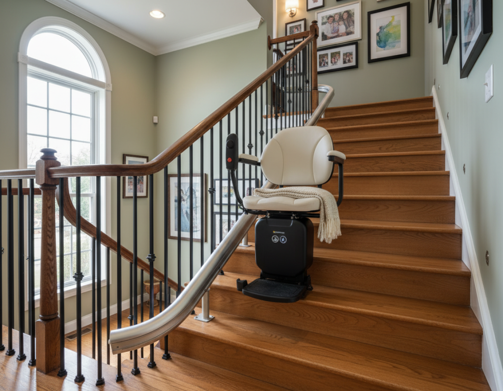 Overcoming Tight Turns With Curved Stairlifts Long Island Innovations