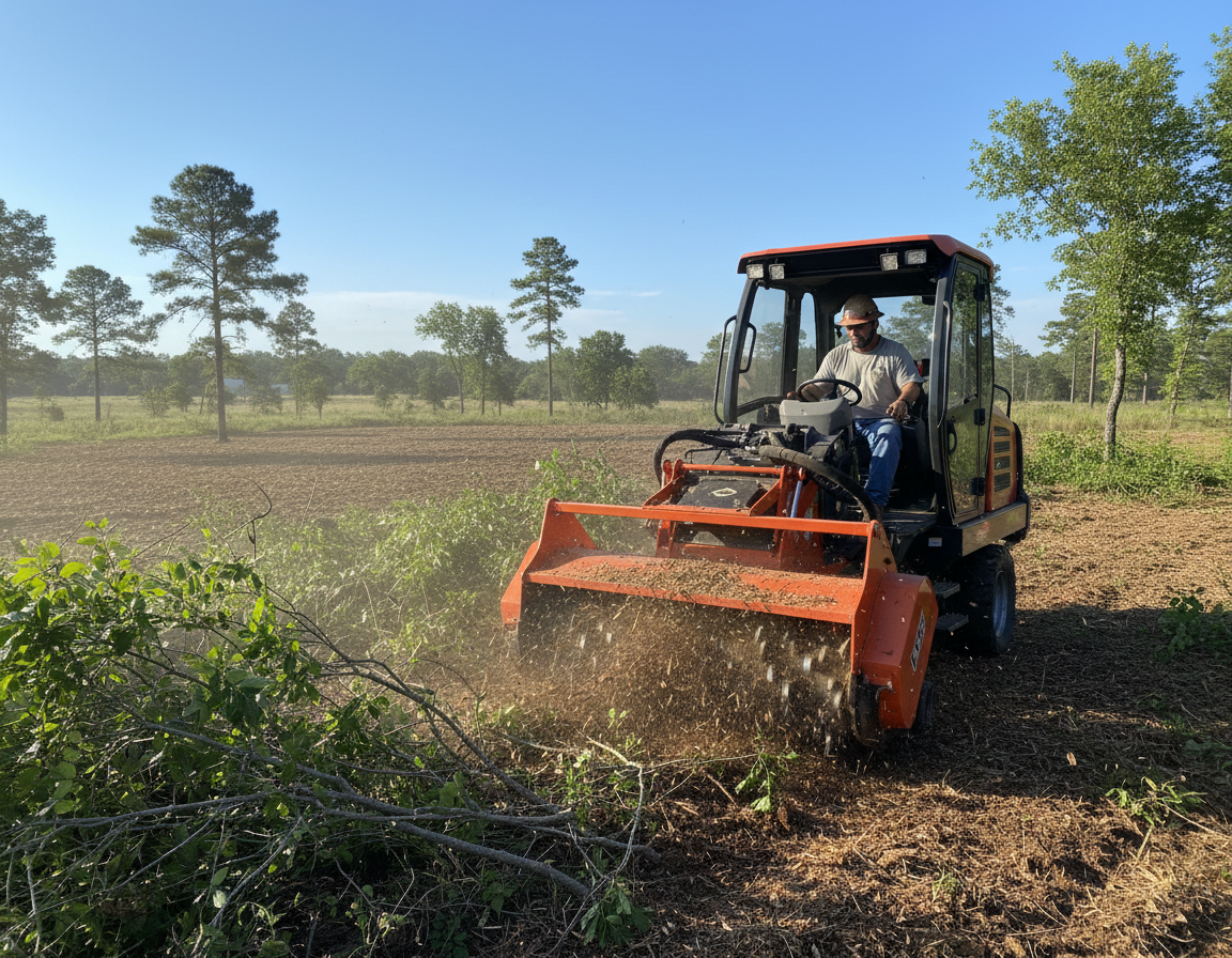 Forestry Mulching In Tyler TX For Thick Brush Removal